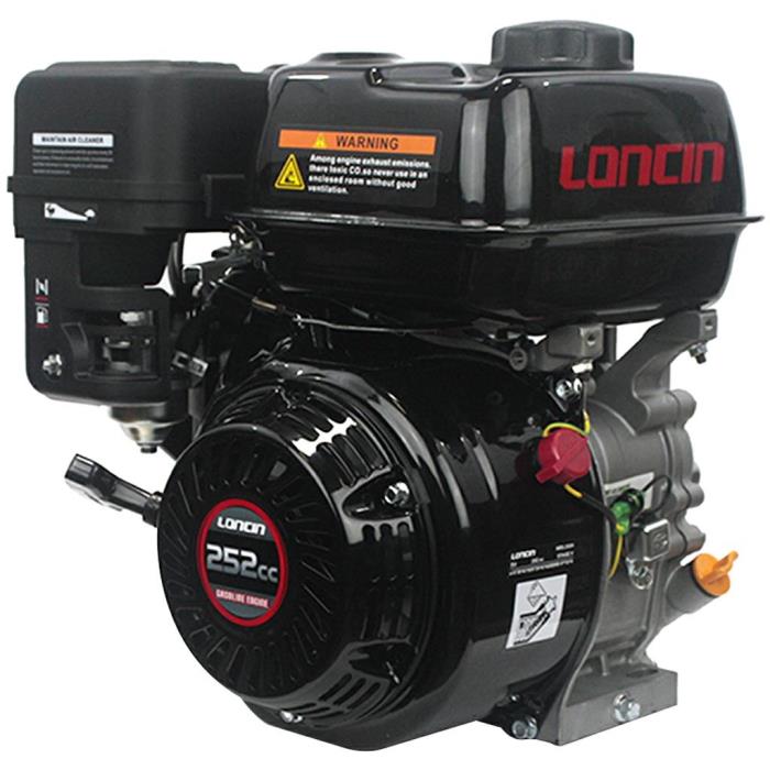 Motore Loncin avv.strappo con Albero Cilindrico per Generatori 252cc Benzina