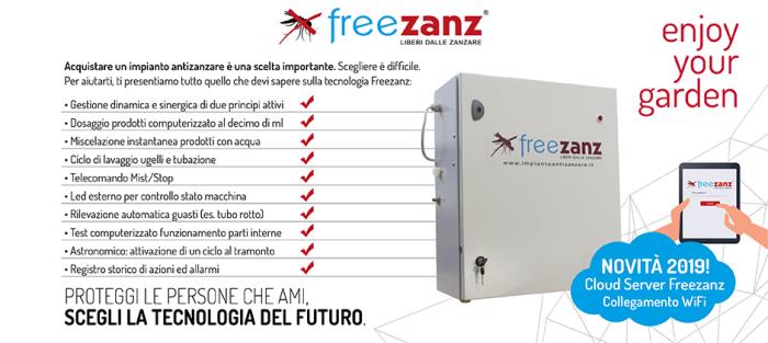 Impianto antizanzare Freezanz Startedsystem per aree fino a 1500 mq