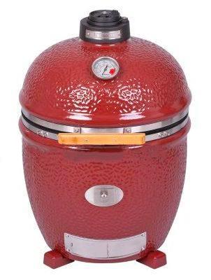 Barbecue Monolith Lechef Pro-serie Rosso Con Griglia Cottura Da 55 Cm