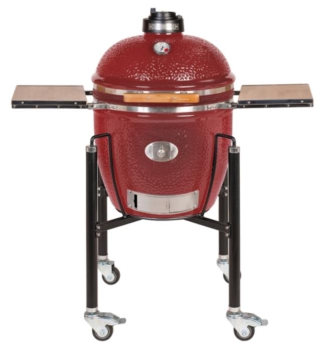 Barbecue Monolith Classic Pro-serie Rosso Con Carrello E Griglia Cottura Da 46cm