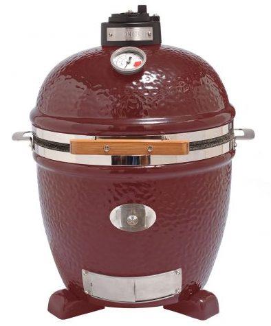 Barbecue Monolith Junior Rosso Con Griglia Cottura Da 33 Cm