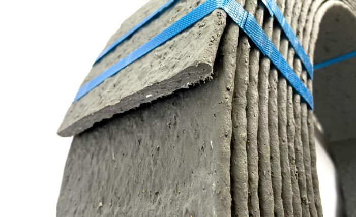 20Mt Bordura in Plastica riciclata effetto roccia colore grigio H140mm-spes.7mm 
