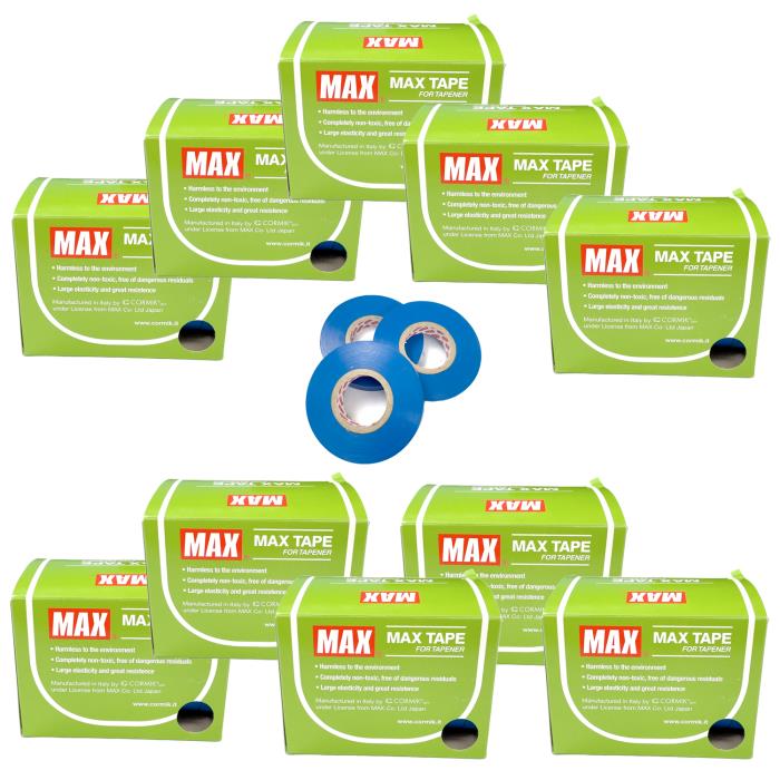 10 Confezioni di Nastro blu per Legatrice Max con spes. 0.15 mm e larg. 11 mm