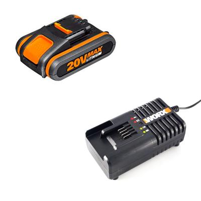 Kit power 20 Worx con Batteria da 2 Ah e Caricatore rapido
