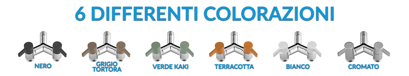 colorazioni rubinetti per il giardino Eco tap double Y Aquapoint 