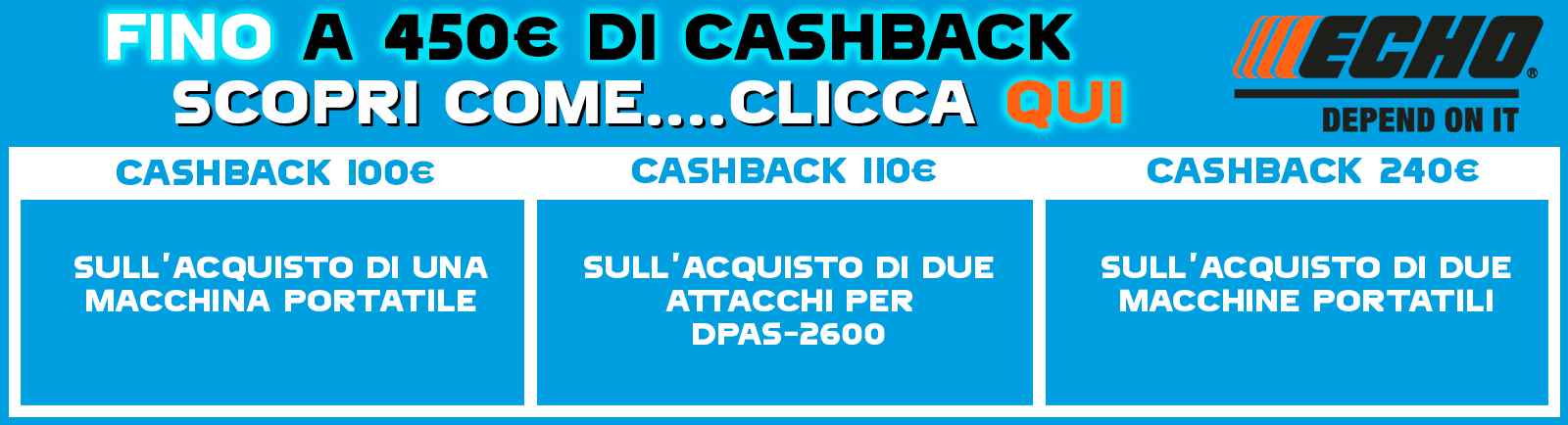 cashback 2023 echo - fino a 450€ di cashback