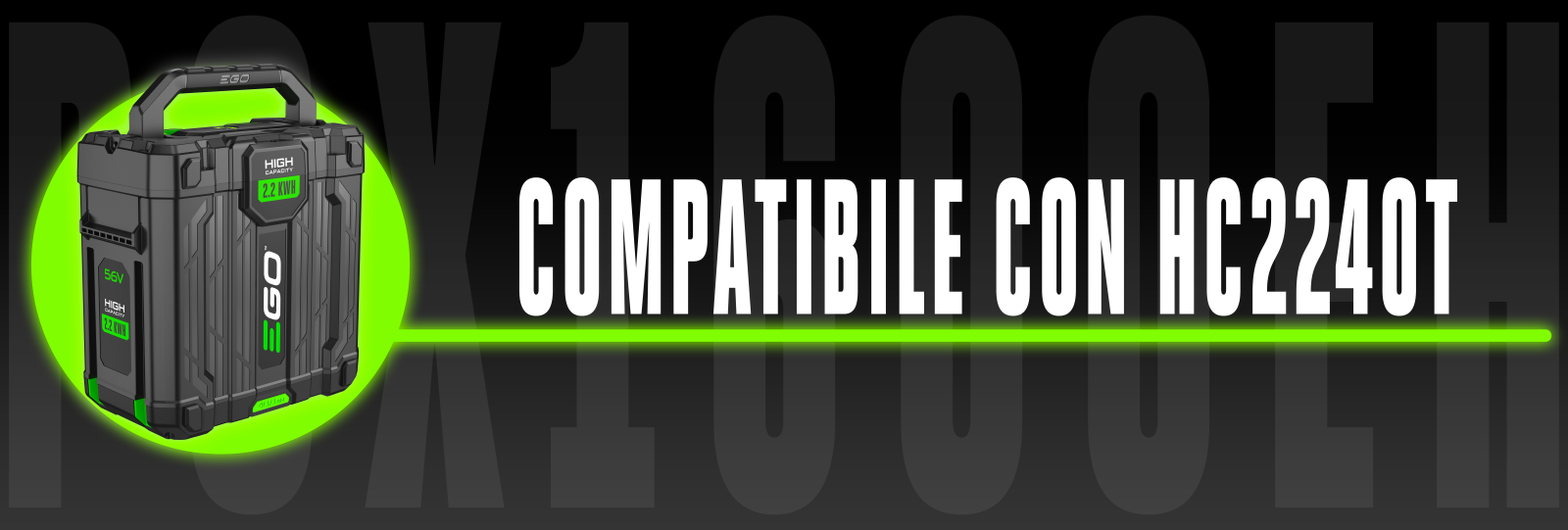 compatibilità con caricabatterie pgx1600eh E hc2240t egopower