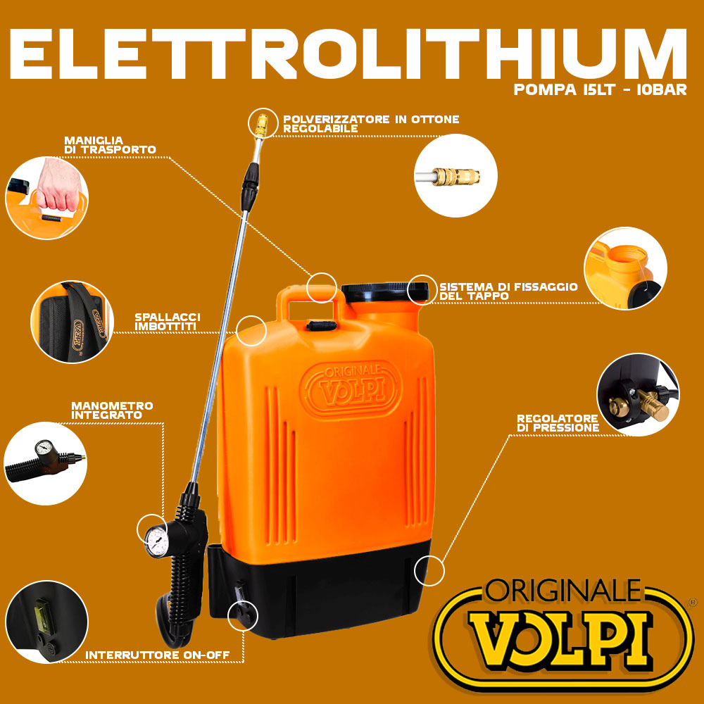 caratteristiche principali pompa elettrica elettrolithium volpi