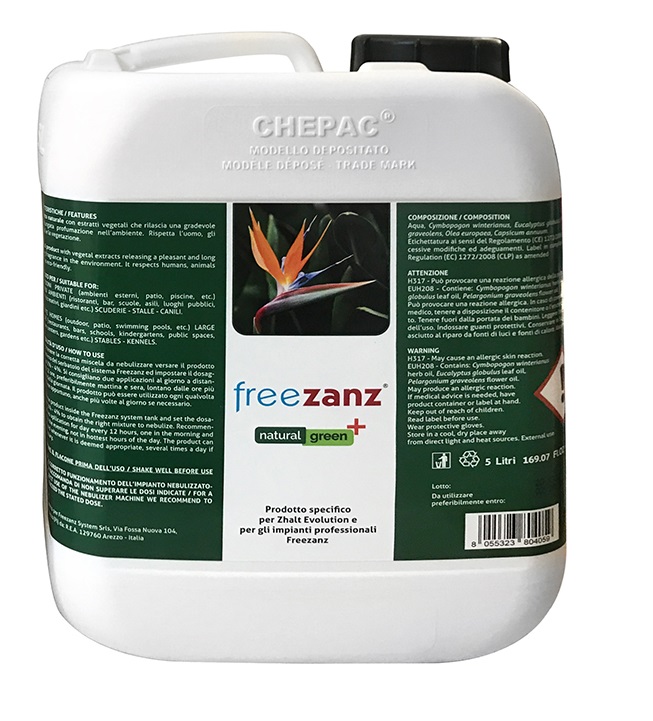 Flacone Freezanz Natural Green+ da 5 lt per Zhalt Evolution