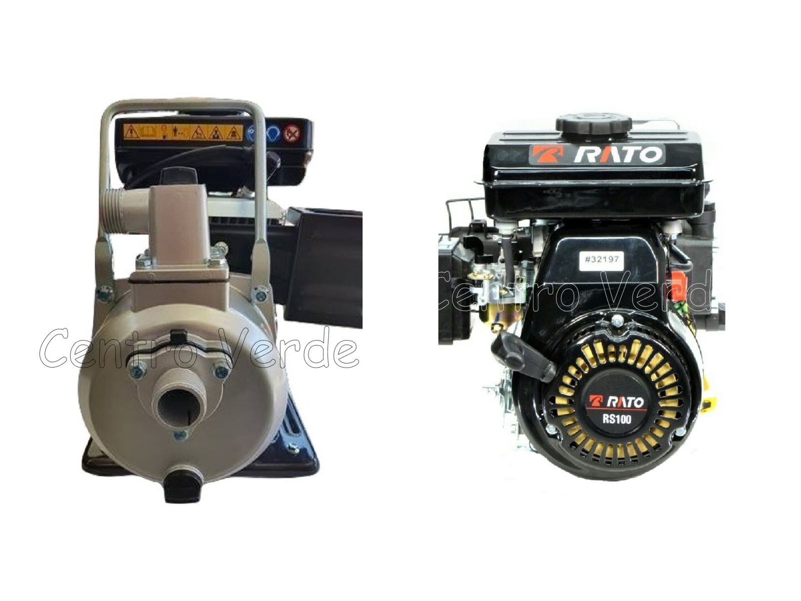 Motopompa Irrigazione RT25ZB20 Autoadescante con Motore RATO RS100 a Benzina